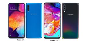 compare samsung a50 and a70