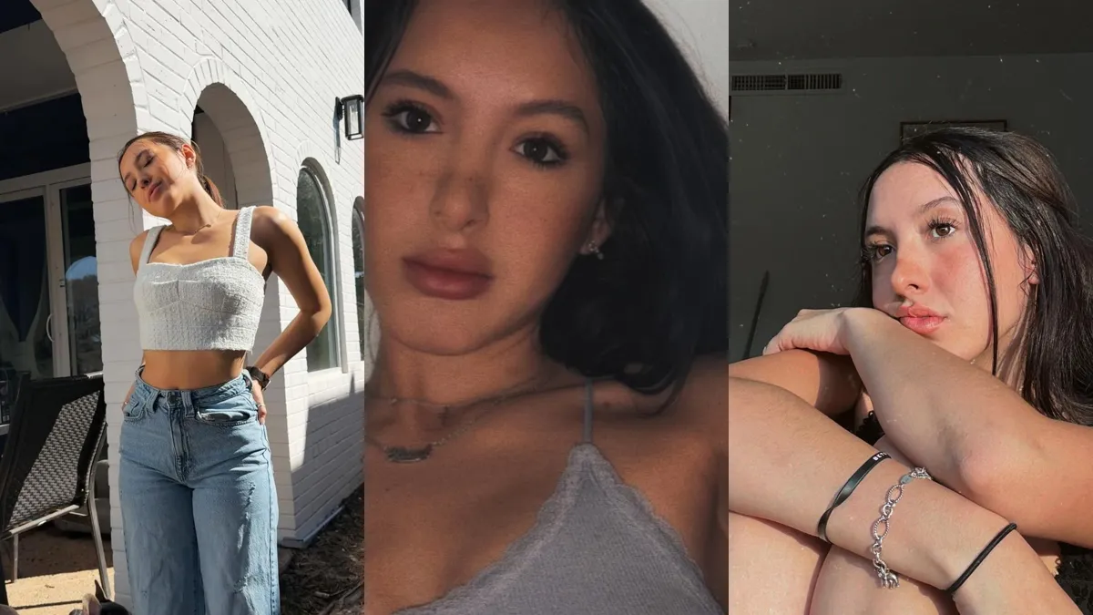 Autumn Monique, TikTok Stitch Girl, in three photos